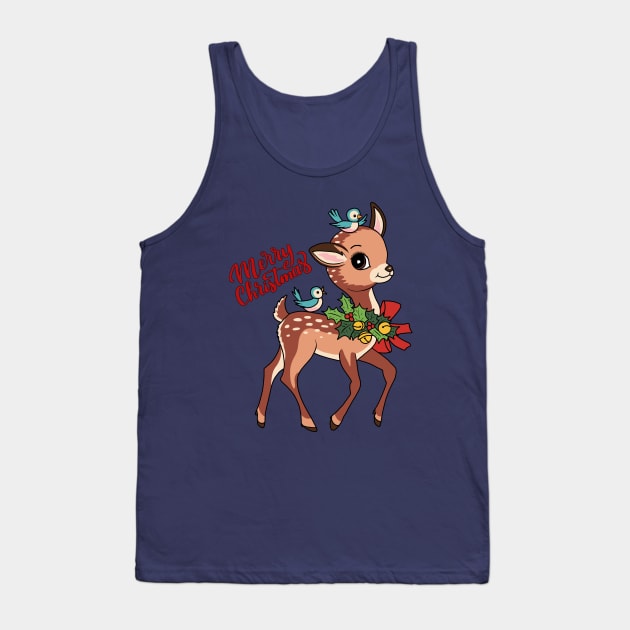 Little Reindeer Tank Top by valentinahramov